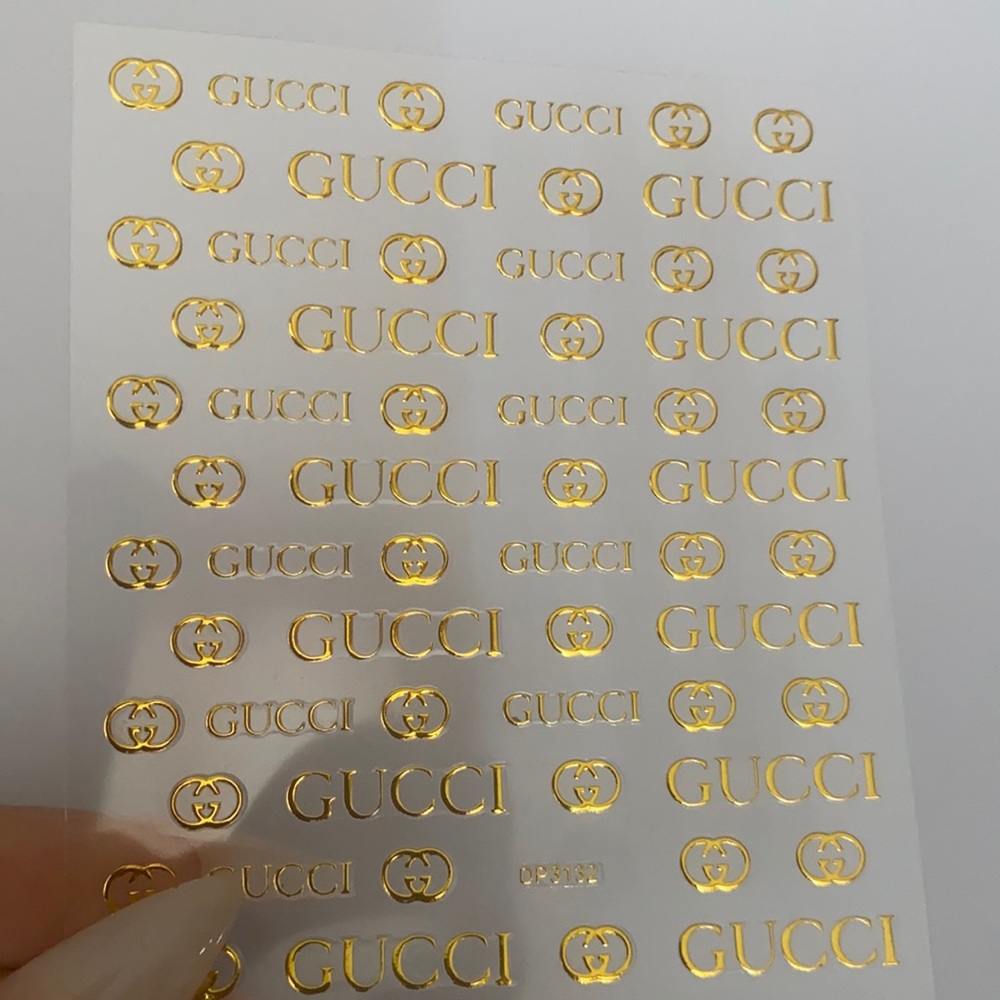 GOLD DESIGNER NAIL STICKERS